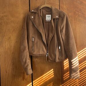 Abercrombie Faux Suede Biker Jacket